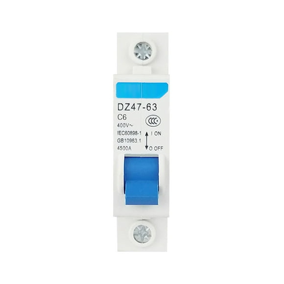 TFixol Miniature Residual Current Circuit Breaker 1 Pole 400V Household Electric Leakage Protector DIN Rail Installation DZ47-63