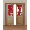 thumbnail image 2 of Snowman, Blackout Curtains, French Door Curtains for Door Window, Red White Christmas Winter Snowflake Privacy Drapery for Patio/Sidelight Doors, 1 Panel with Tieback, 25 x 40 Inches, 2 of 6