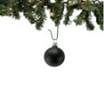 thumbnail image 5 of Pinnacle Peak Trading Black Shiny and Matte Polish Glass 60mm Ball Baubles 6 Piece Made in Poland 2.4 Inch, 5 of 8