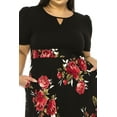 thumbnail image 6 of Women's Plus Size Knee-length Color Block Dress with Pockets, 6 of 6