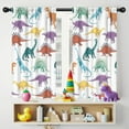 thumbnail image 5 of Blackout Kids Curtains,Colorful Dinosaurs Rainbow Pattern Childrens Insulated Curtains Set Of 2,Bedroom Essentials,Toddler Room Decor 42"x54", 5 of 5