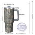 thumbnail image 4 of Camouflage 40oz Tumbler– Stainless Steel Insulated Tumbler with Handle and Straw, Large Capacity Travel Cup for Hot & Cold Drinks, 4 of 6