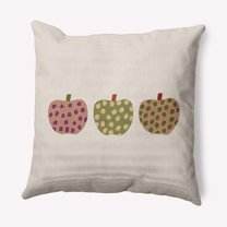 Simply Daisy 20" x 20" Apples Indoor/Outdoor Polyester Throw Pillow, Dusty Rose