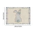thumbnail image 3 of Yunuuuoa Easter Table Mat Watercolor Floral Checkered Rabbit Design Washable Placemat for Dining Table Kitchen Decor Spring Party Picnics Home Decoration, 3 of 6