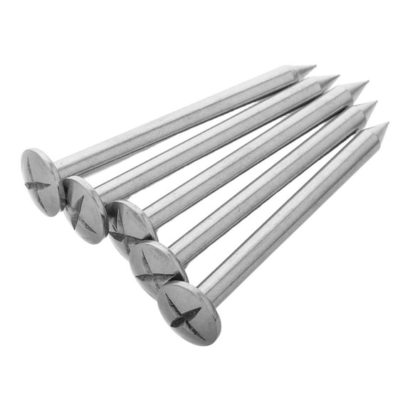 Raindrops 5-Pack Stainless Steel Survey Stakes for Precise Measurements, Low Profile Heavy Duty Markers for Construction, Landscaping, and Lawn Use