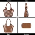 thumbnail image 5 of SPEKSEE Y2K Rivet Mini Bucket Handbag for Women, Retro Punk Silver Studded Top Handle Tote Bag, Detachable Strap Crossbody Shoulder Bag, Trendy Casual Streetwear Purse, 5 of 7