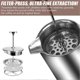 thumbnail image 5 of Double Wall Tea Maker Pot Large Capacity Espresso Coffee Machine French Coffee Maker Pot Stainless Steel 800ml, 5 of 5