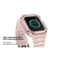 thumbnail image 3 of Sport Case with Strap for Apple Watch SE 6 7 41 mm 45mm 40mm 44mm 42mm 38mm Silicone Soft Bracelet Accessories cover Band for iWatch series 5 4 3 2 1 - White Rose Gold, 3 of 10