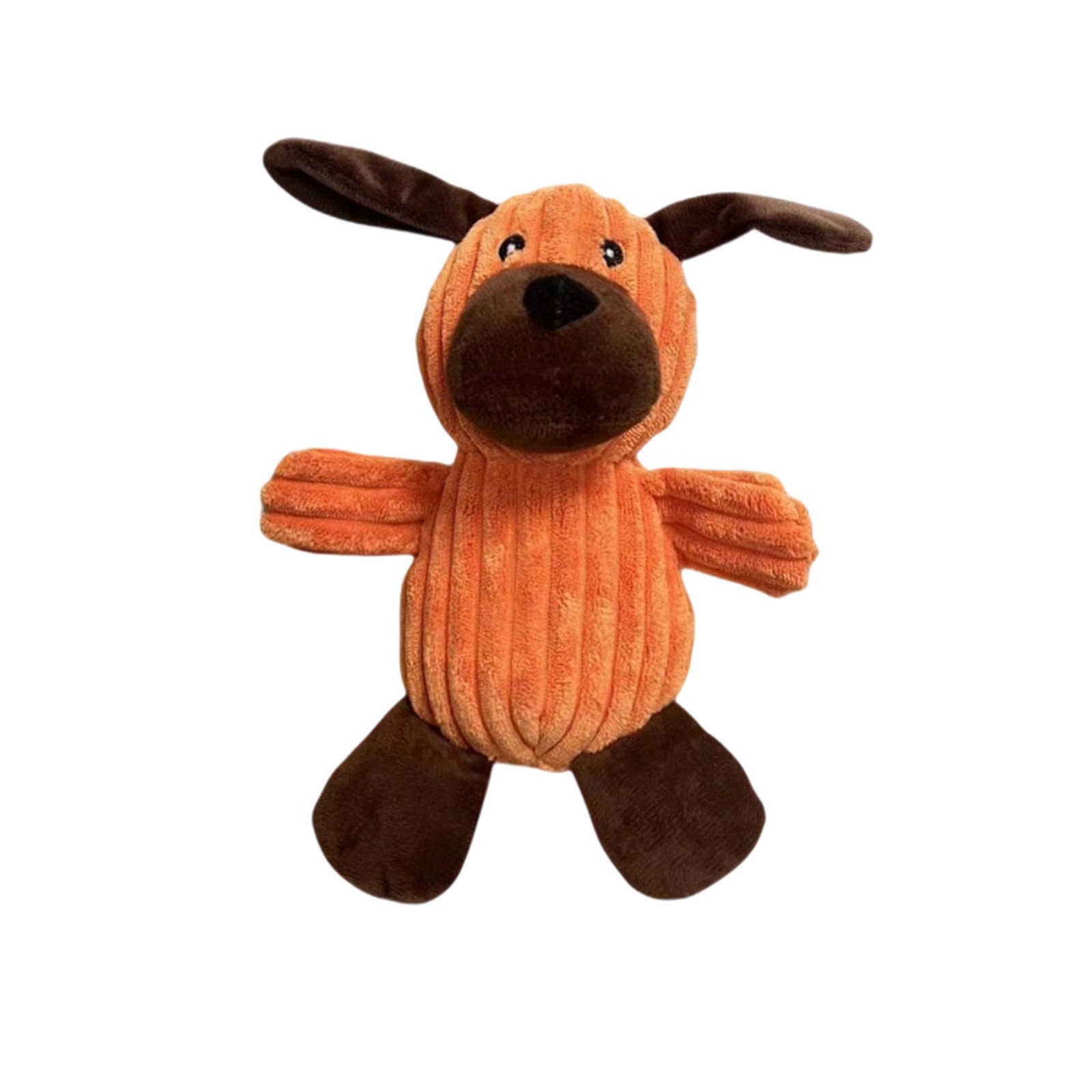 Interactive Plush Dog Toy Pet-Shaped Squeaky Chew Toy for All Breeds Puppies