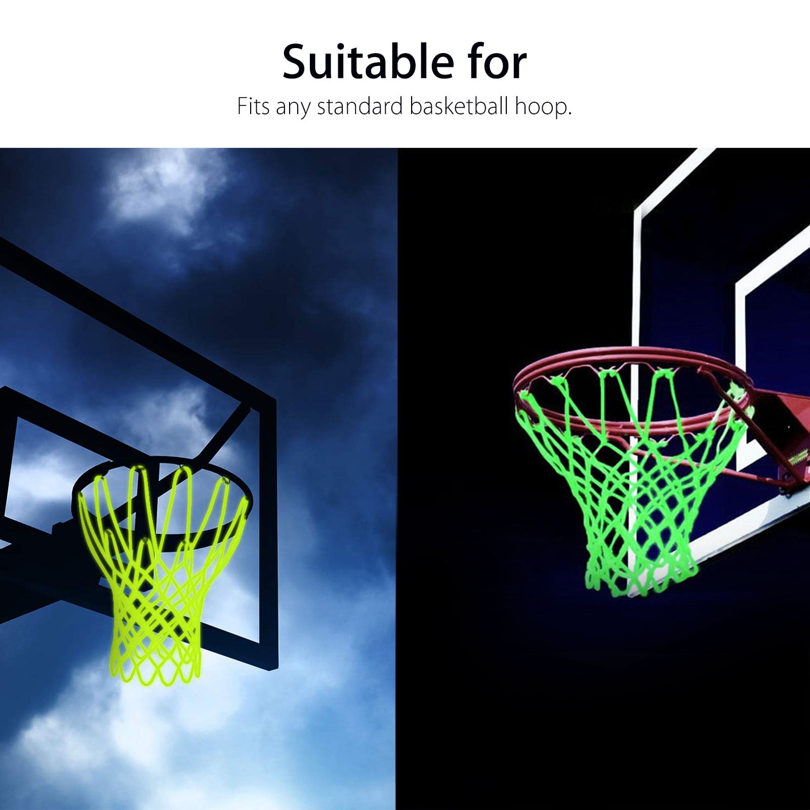 Glowing Basketball Net Basketball Hoop Mesh Outdoor Trainning Luminous NetDRF