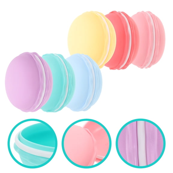KONTONTY 6Pcs Macaron Jewelry Box for Small Items and Travel Accessories in Mini Size