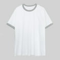 thumbnail image 1 of pstuiky camisetas para hombre, Camisa de verano para hombre, holgada, a la moda, informal, con contraste de colores, cuello redondo y mangas cortas. camisetas de hombre s, 1 of 6