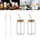 thumbnail image 5 of Vasos para beber con tapas de bambú y de vidrio, juego de 4 piezas, vasos de vidrio de , vasos de cerveza, vasos 350ml Sunnimix Beber taza de café, 5 of 8
