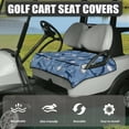 thumbnail image 3 of Renewold Golf Cart Seat Cover Protector Soft Breathable Golf Cart Accessories with Front Pockets Universal Fit for Most 2-Seat Club Car for Women Men, Golfer Blue, 3 of 7