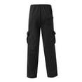 Wassery Men’s Baggy Cargo Pants Casual Drawstring Elastic Waist Wide