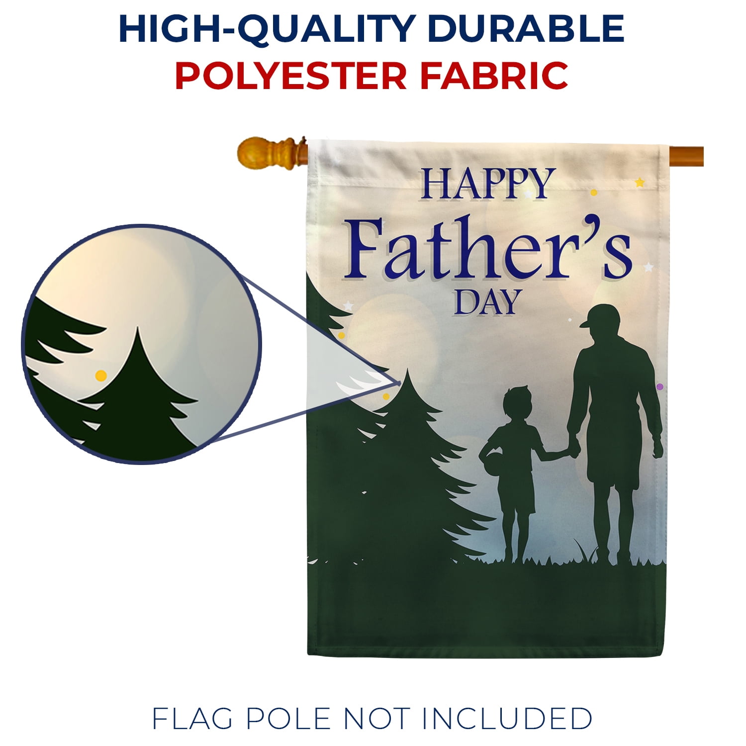 America Forever Father's Day House Flag - Childhood Memories Of Dad - World's Best Dad - Happy Father's Day Love- 28 x 40 Inches - Seasonal Yard Outdoor Decorative Double Sided Flag