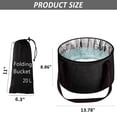 thumbnail image 2 of JSVSLTD Lavabo para pies, cubo plegable de 20 litros, cubo portátil para remojar pies, cubo para remojar pies para viajes al aire libre, camping, pesca (negro), 2 of 5
