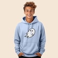thumbnail image 3 of Dalix Giant Ghost Embroidered Hoodie Soft Fleece Hood Sweatshirt Mens in Light Blue S Small, 3 of 5