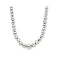 thumbnail image 1 of Sterling Silver Polished Beaded Necklace 18 Inches, 1 of 4