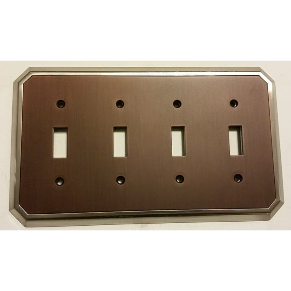 allen and roth Quad Toggle Dark Oil Rubbed Bronze Satin Nickel Finish