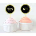 thumbnail image 1 of Darling Souvenir, Yes Or No Cupcake Toppers, Party Dessert Decorations - Pack Of 40, 1 of 3