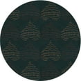 thumbnail image 1 of Ahgly Company Indoor Round Patterned Night Black Area Rugs, 8' Round, 1 of 6