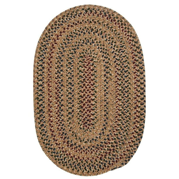 3' x 5' Rustic Handmade Braided Oval Area Throw Rug