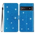 thumbnail image 1 of Compatible with Google Pixel 7A Sparkling Glitter Wallet Case with Card Pocket Flip Cover, 1 of 5
