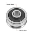 thumbnail image 2 of SG15 U-Groove Track Guide Bearing 5x17x8mm Pulley Wheel Bearings (Dual Row), 2 of 5