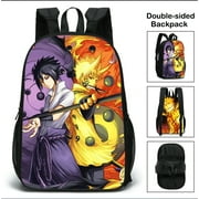 New Naruto Double-sided School Backpack Men Shoulder Bag 17 Inch Anime Printing Travel Gifts