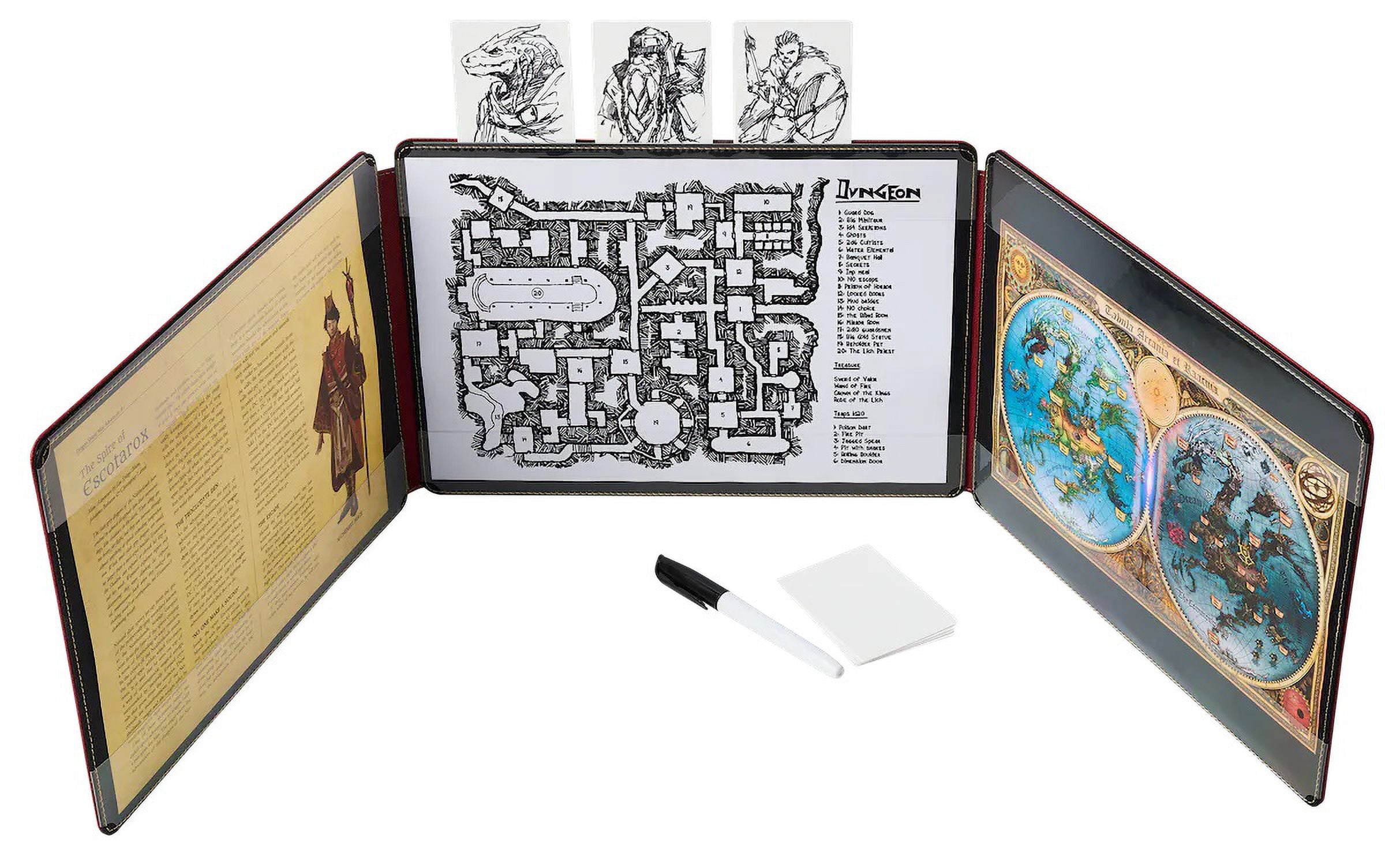 Dragon Shield RPG Game Master Screen – Blood Red, With Initiative Tracker & Reusable Cards - View #10