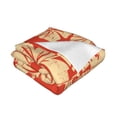 thumbnail image 3 of XMXT Flannel Throw Blanket for Couch, Orange Hawaiian Print Bed Sofa Decor Blankets for Home Bedroom, 50 x 40 inches, 3 of 9
