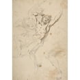 thumbnail image 3 of Salvator Rosa 11x14 Black Modern Framed Museum Art Print Titled - Slight Sketch of Head and Shoulders of Man in Lead Pencil (1615-73), 3 of 5