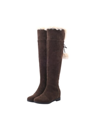 Long fur lined boots hotsell
