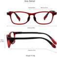 thumbnail image 3 of LifeArt Kid Blue Light Blocking Glasses, Filter 85% of Harmful Blue Light, Anti Eyestrain and Blurry, Computer Glasses(DarkRed), 3 of 6