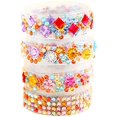 thumbnail image 1 of FFIY 6 Rolls Bulk Lots Self-Adhesive Rhinestone Sticker Bling Craft Jewels Crystal Gem Stickers Tape Roll Assorted Size and Shapes Practical Cost-Effective, 1 of 5