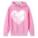 thumbnail image 4 of Sudadera con capucha y estampado de corazón de San Valentín, sudadera de manga larga para niños y niñas, chaqueta para niñas de talla mediana y grande., 4 of 7