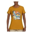 thumbnail image 2 of Wild Bobby Betty Boop Endless Summer Beach the Dog Betty Boop Womens T-Shirt, Gold, Large, 2 of 5