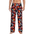thumbnail image 1 of Kdxio Fire Rescue With Red Helmet And Truck Pattern Men's Pajama Pants, Elastic Waist with Drawstring and Pockets, Comfortable Loungewear-X-Large, 1 of 6