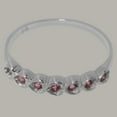 thumbnail image 6 of LBG British Made 9k White Gold Natural Pink Tourmaline Womens Eternity Ring - 33 size options - Size 6.5, 6 of 9