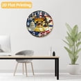 thumbnail image 5 of 12 Inch Patriotic Wall Clock, USA 250th Anniversary Wooden Round Wall Clocks with Silent Non-Ticking Quartz Movement, Battery Operated, Art Decor Hanging Clock for Kitchen, Bedroom, Living Room, 5 of 9