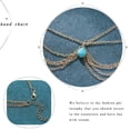 thumbnail image 2 of Head Chain Sequins Gold Layered Hair Chains Jewelry Festival Halloween Prom Costume Headpiece for Women and Girls, 2 of 5