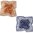 thumbnail image 1 of Pañuelo para la cabeza cuadrado de satén grande de 27,5 pulgadas - 2 pañuelos para la cabeza con diseño floral similar a la seda Pañuelos para el cabello de satén cuadrados para mujer, 1 of 6