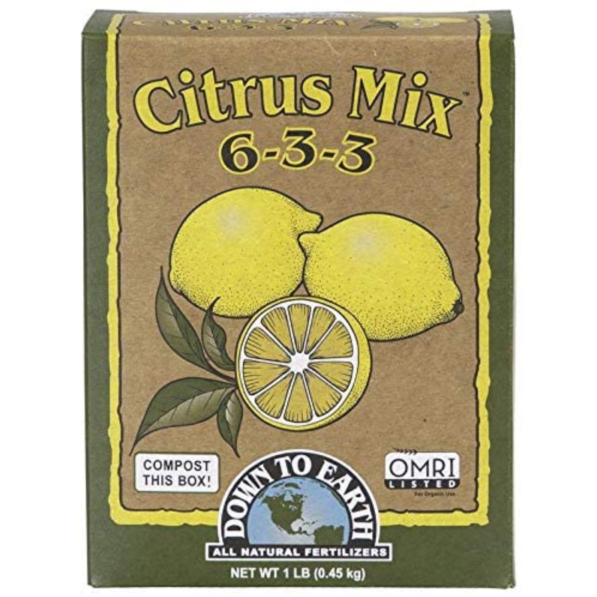 Down to Earth (#DTE17863) Organic Citrus Fertilizer Mix 6-3-3, 1 lb