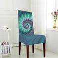 thumbnail image 4 of ZICANCN Dream Spiral Geometry Chair Protectors Seat Covers , Dining Chair Slipcovers for Dining Room Hotel Kitchen Blue Abstract Fractal, 4 of 8