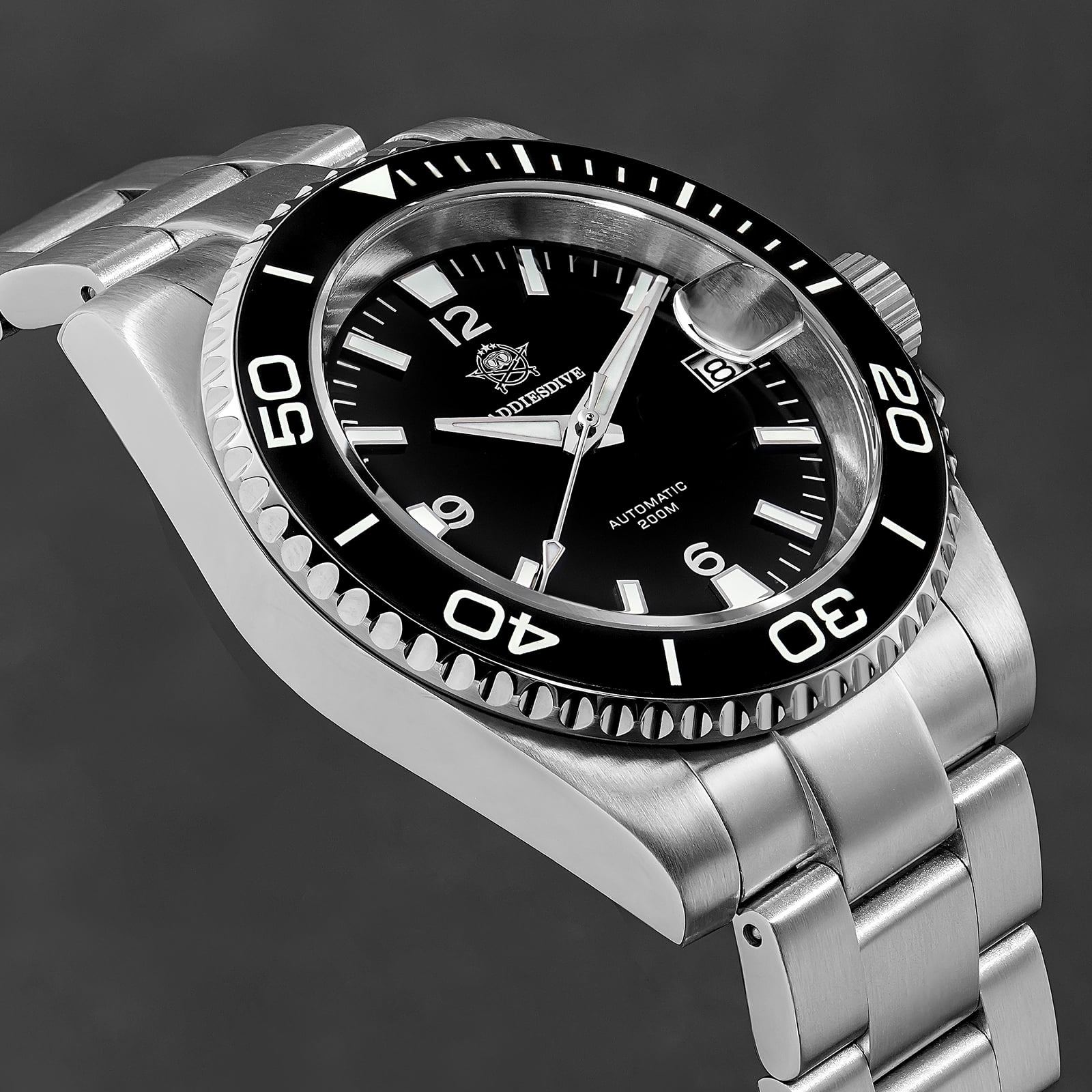 ADDIESDIVE Men's Automatic Dive Watch 200M, NH35A Movement, Sapphire Crystal & Ceramic Bezel, Super Luminous Mechanical Watches