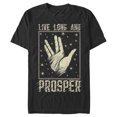 thumbnail image 1 of T-shirt Graphique Rétro Salut Vulcain Star Trek pour Hommes Noir X Grand, 1 of 4