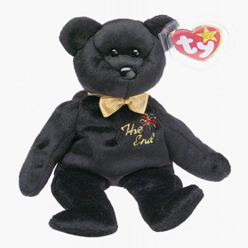 ty beanie babies the end black teddy bear