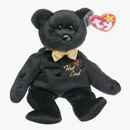 Ty Beanie Babies - The End Black Teddy Bear (Wish U The Best Black Bear)