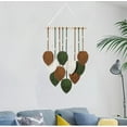 thumbnail image 5 of Yumcute Boho Leaf Tapestry, Large Chic Feather Macrame Wall Hanging Decor, 5 of 13